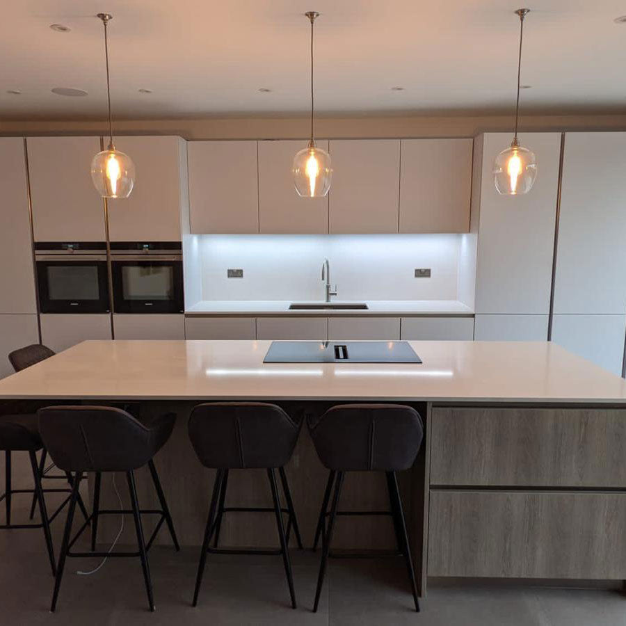Designer kitchen island lighting sold by South Charlotte Fine Lighting
