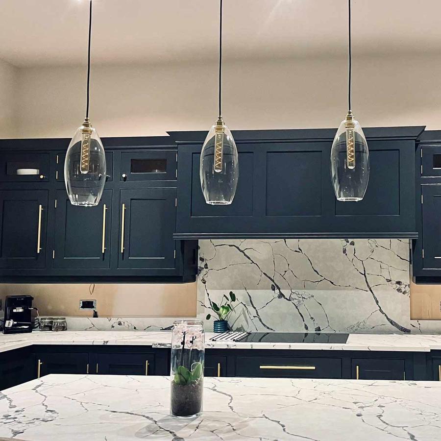 Glass 3 pendant ceiling light sold by South Charlotte Fine Lighting