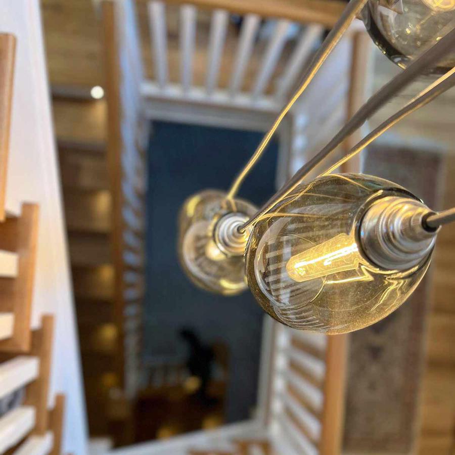 Three-light cluster pendant sold by South Charlotte Fine Lighting