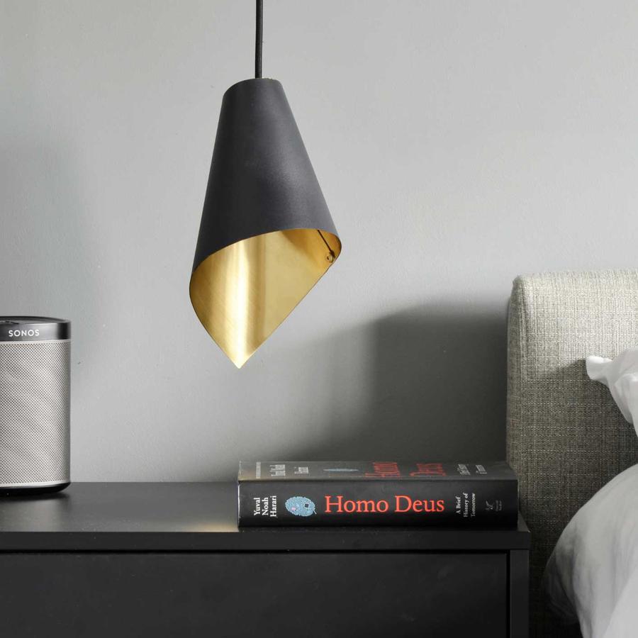 ARC SINGLE PENDANT LIGHT IN BLACK AND BRUSHED BRASS-Arcform-South Charlotte Fine Lighting