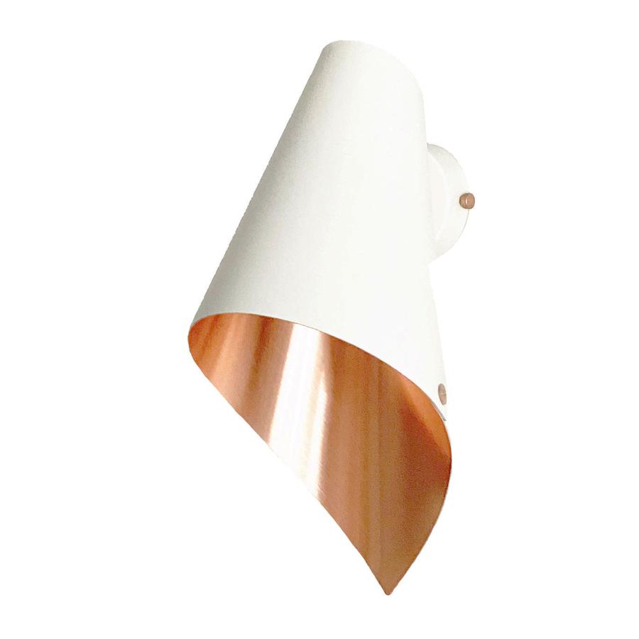 ARC WALL LIGHT IN WHITE AND BRUSHED COPPER-Arcform-South Charlotte Fine Lighting