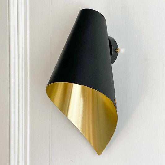 ARC WALL LIGHT IN BLACK AND BRUSHED BRASS-Arcform-South Charlotte Fine Lighting