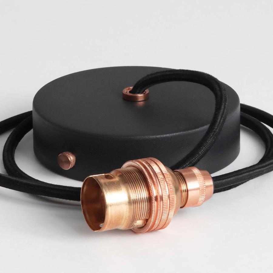 ARC SINGLE PENDANT LIGHT IN BLACK AND BRUSHED COPPER-Arcform-South Charlotte Fine Lighting