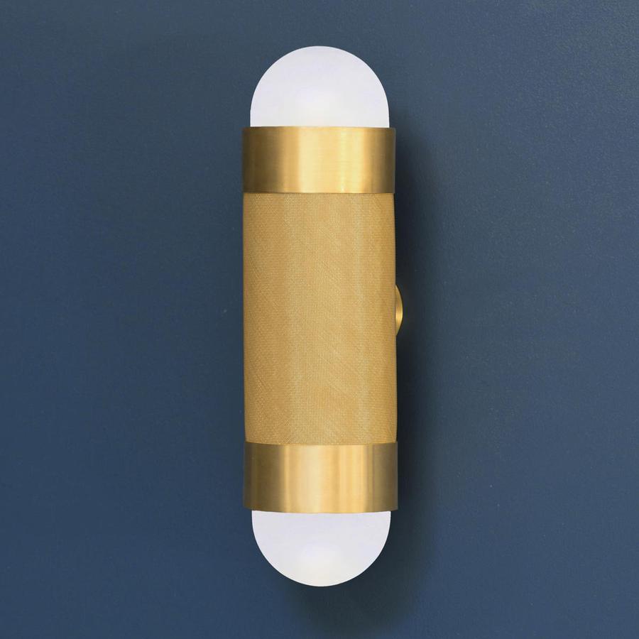LOOM Luxury Wall Light In Brushed And Textured Brass, supplied by South Charlotte Fine Lighting