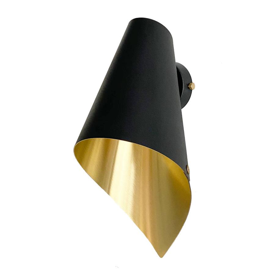 ARC WALL LIGHT IN BLACK AND BRUSHED BRASS-Arcform-South Charlotte Fine Lighting