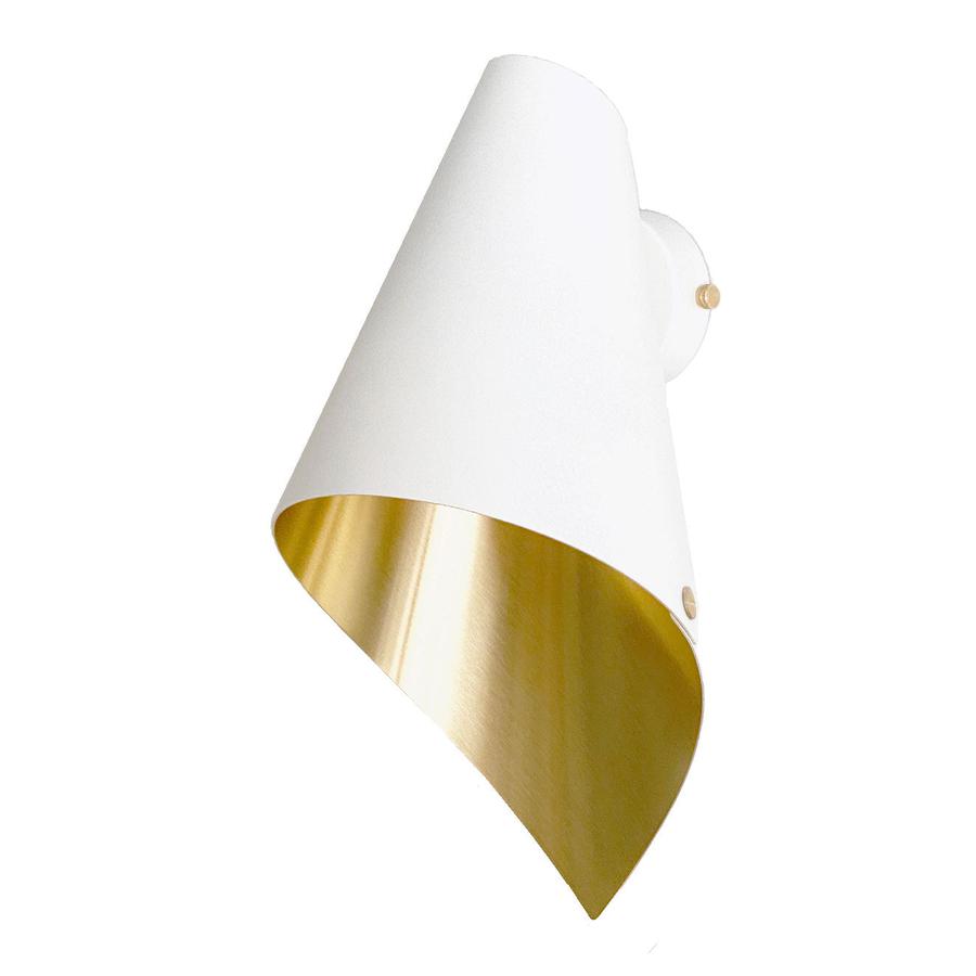 ARC WALL LIGHT IN WHITE AND BRUSHED BRASS-Arcform-South Charlotte Fine Lighting