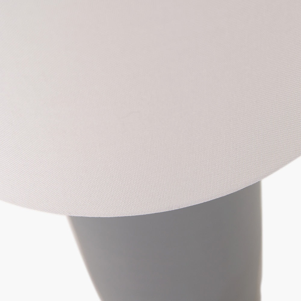 SOREN MATT GREY CERAMIC TABLE LAMP WITH LAMPSHADE