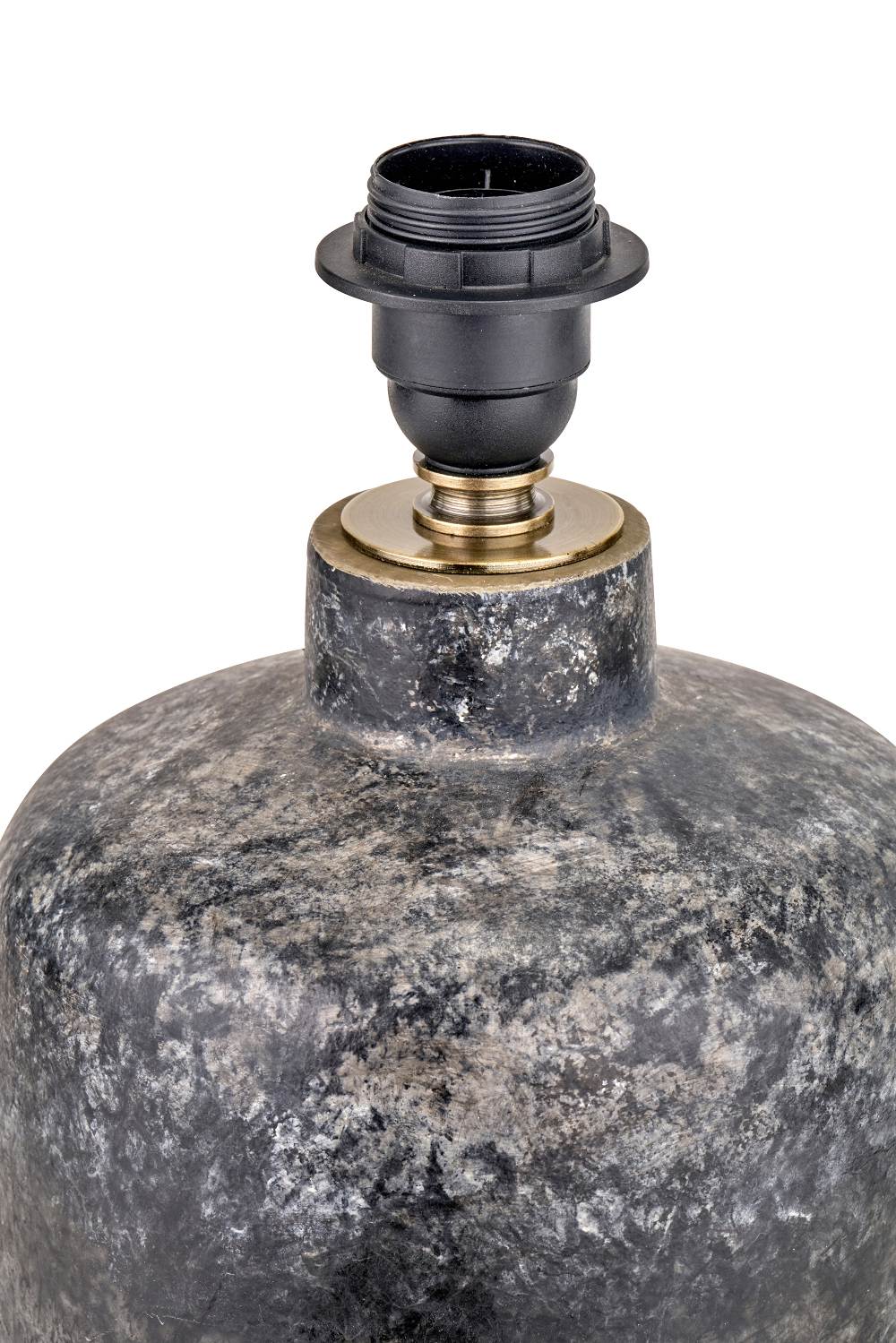 Vulcan Textured Volcanic Effect Grey Small Stoneware Table Lamp Base