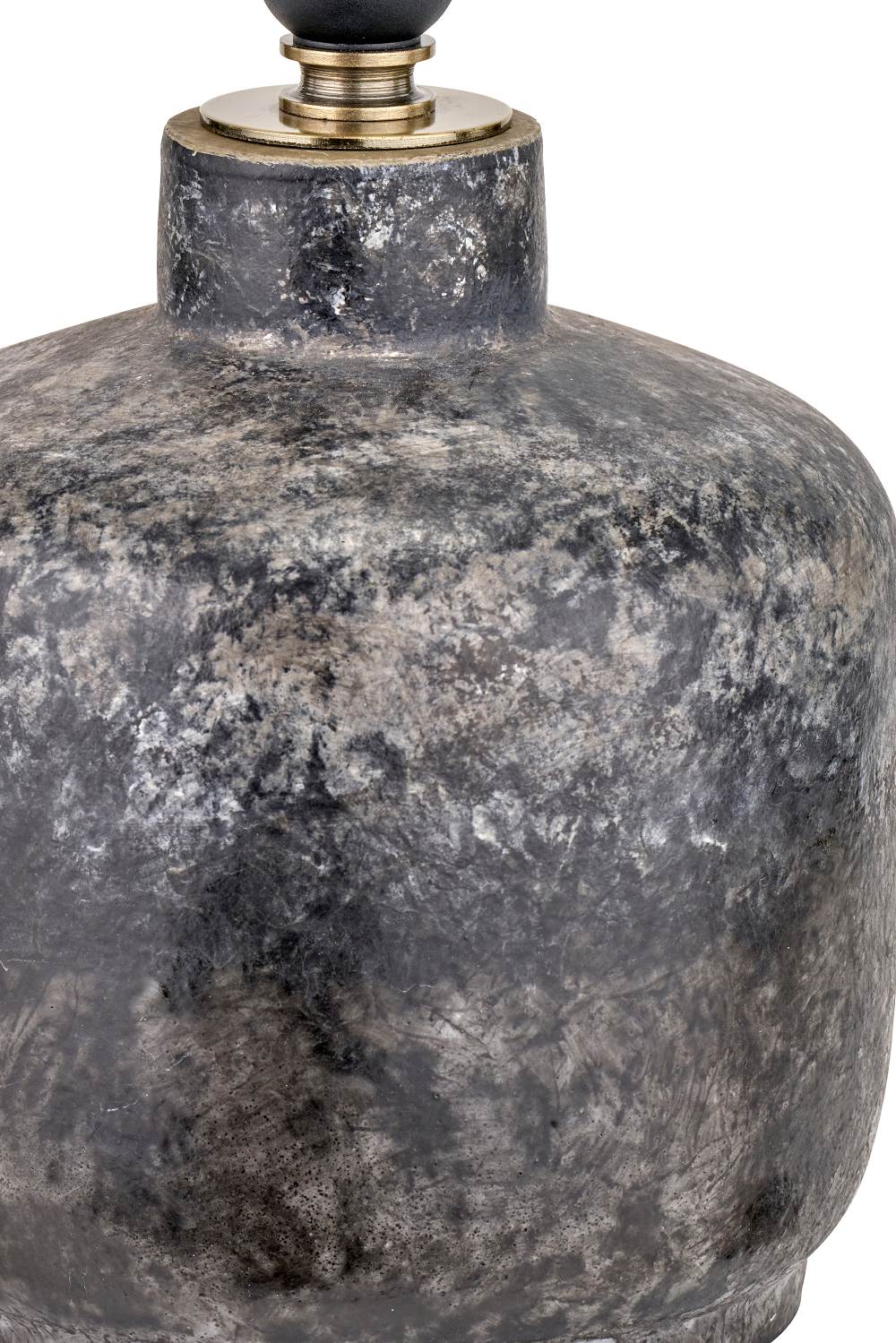 Vulcan Textured Volcanic Effect Grey Small Stoneware Table Lamp Base