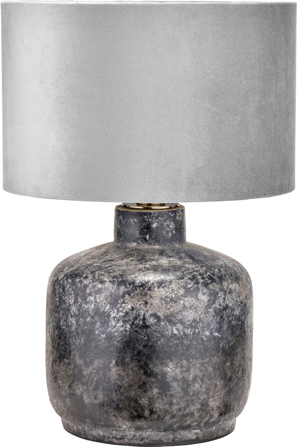 Vulcan Textured Volcanic Effect Grey Small Stoneware Table Lamp Base