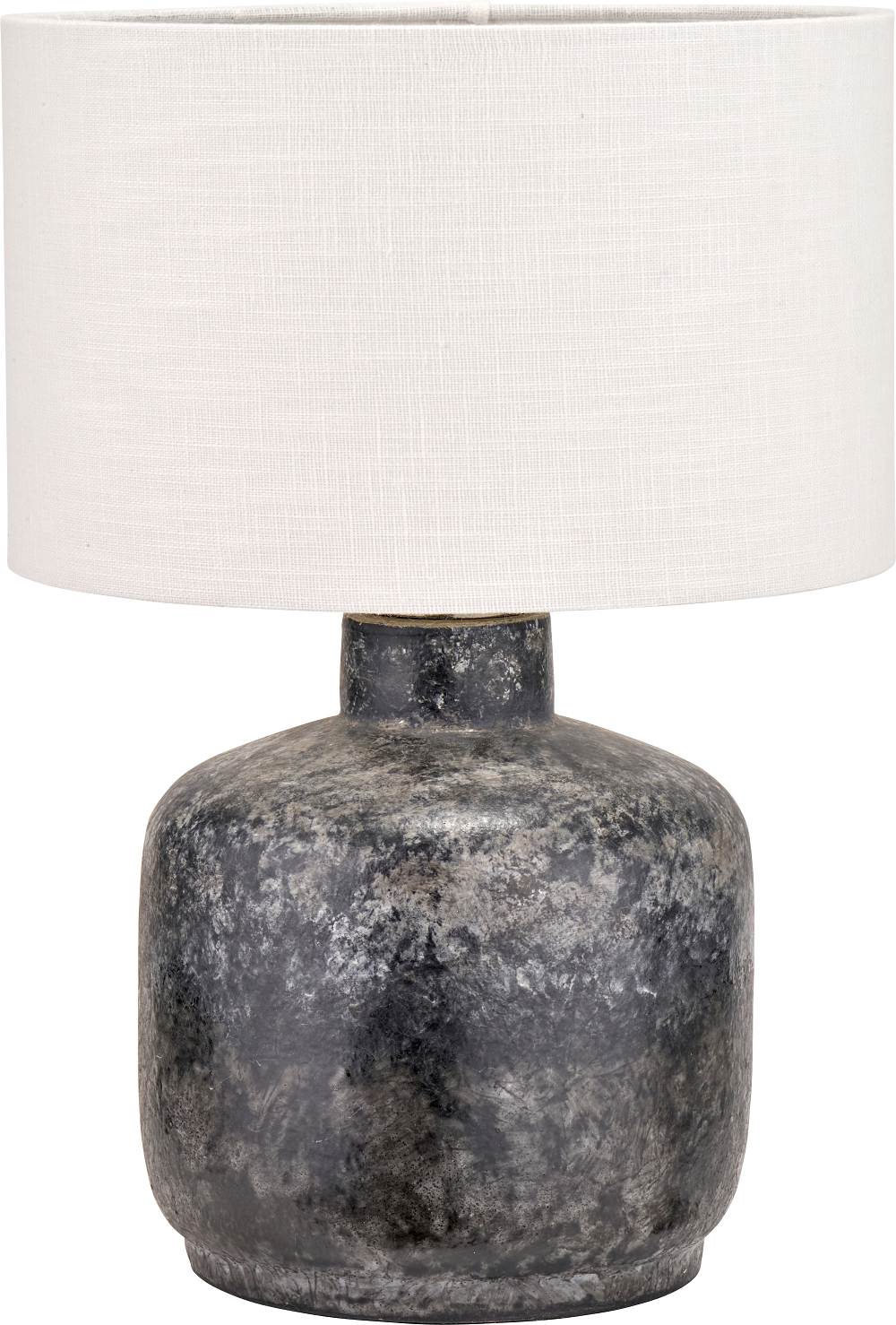 Vulcan Textured Volcanic Effect Grey Small Stoneware Table Lamp Base