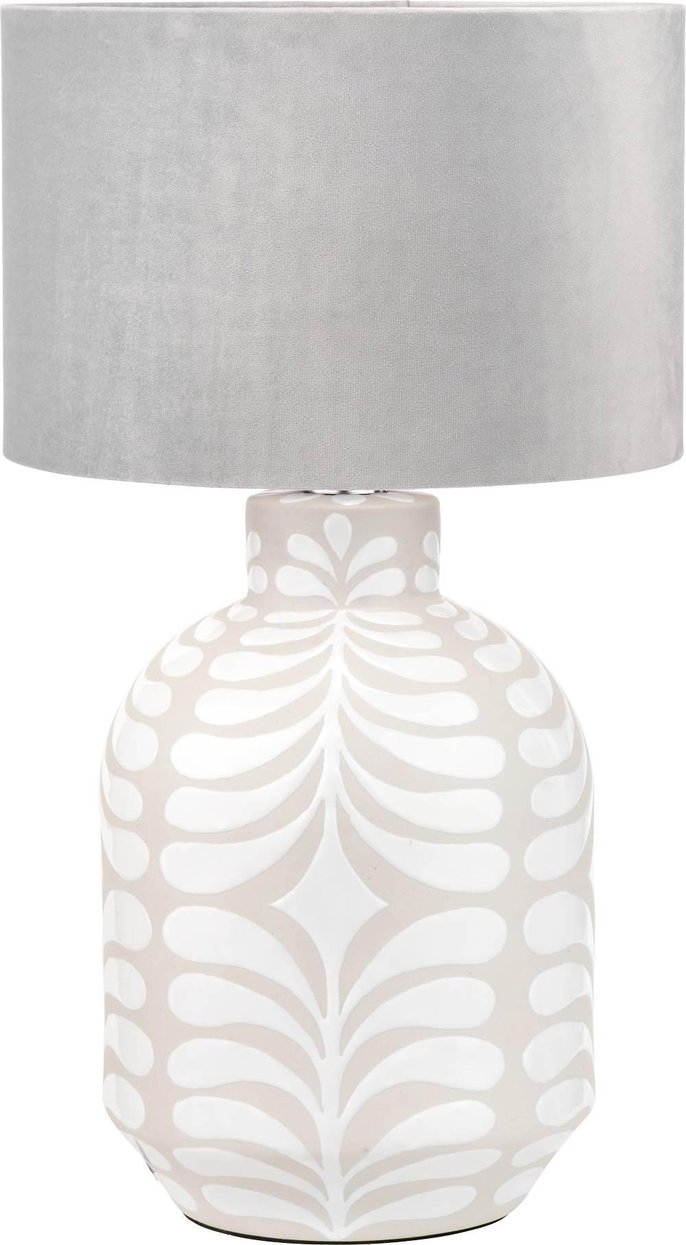 Tania Grey and White Pattern Ceramic Table Lamp Base