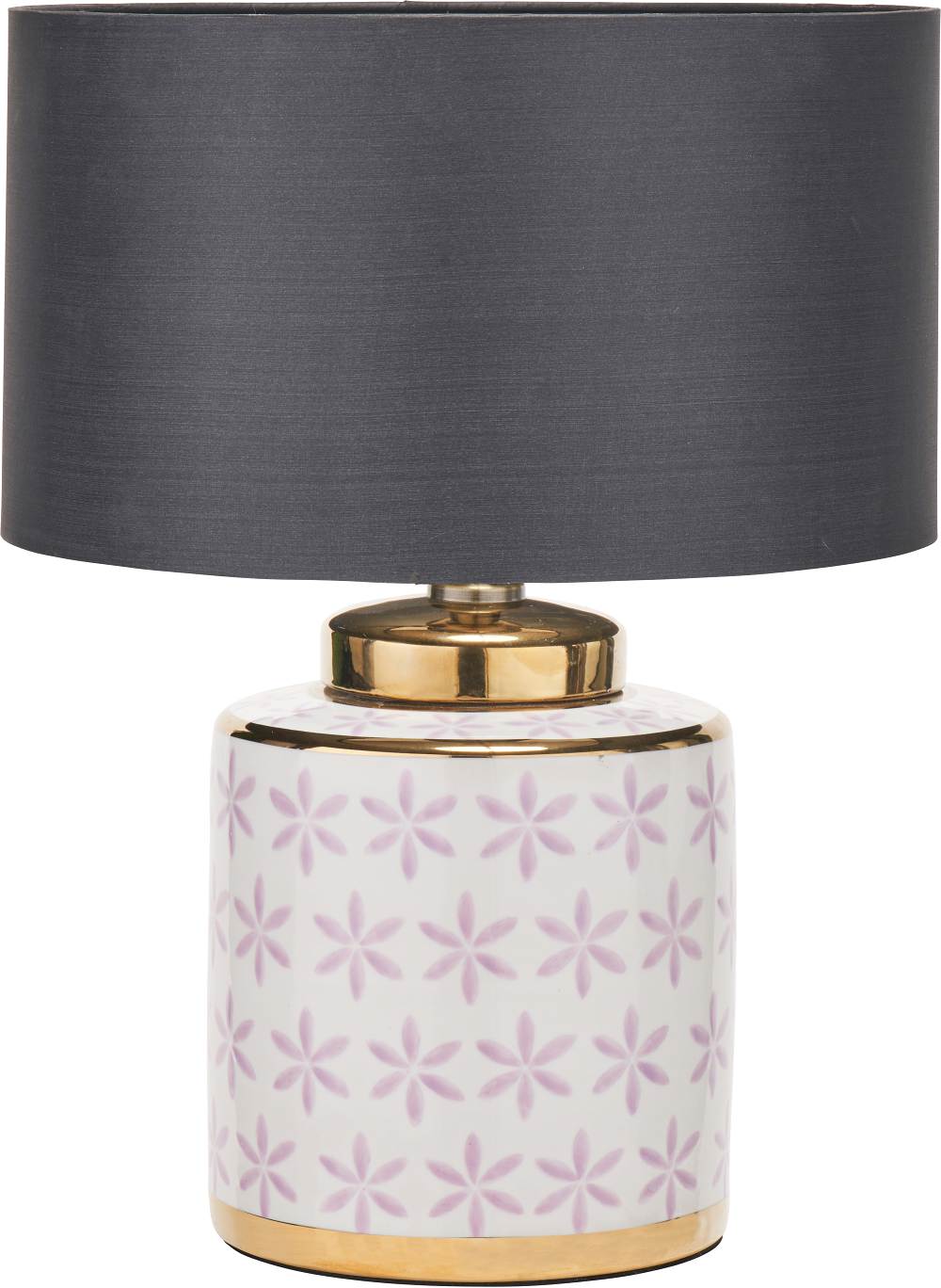 Thea Lillac and Gold Leaf Ceramic Table Lamp Base