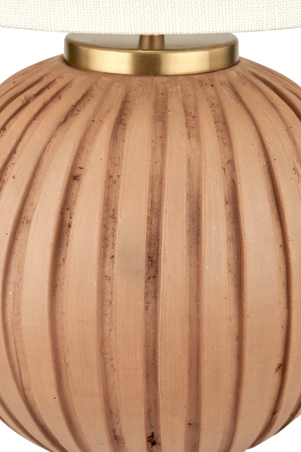 Ezekiel Natural Terracotta Textured Ball Table Lamp