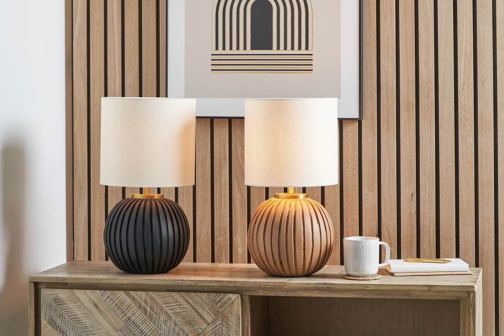 Ezekiel Natural Terracotta Textured Ball Table Lamp