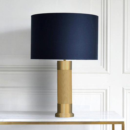 Luxury 35cm lamp shade in navy and sold by South Charlotte Fine Lighting