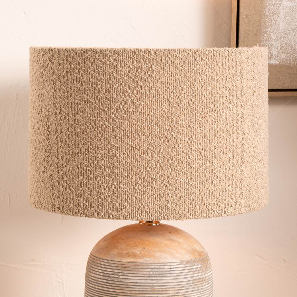 Rouen 45cm Taupe Boucle Cylinder Lampshade