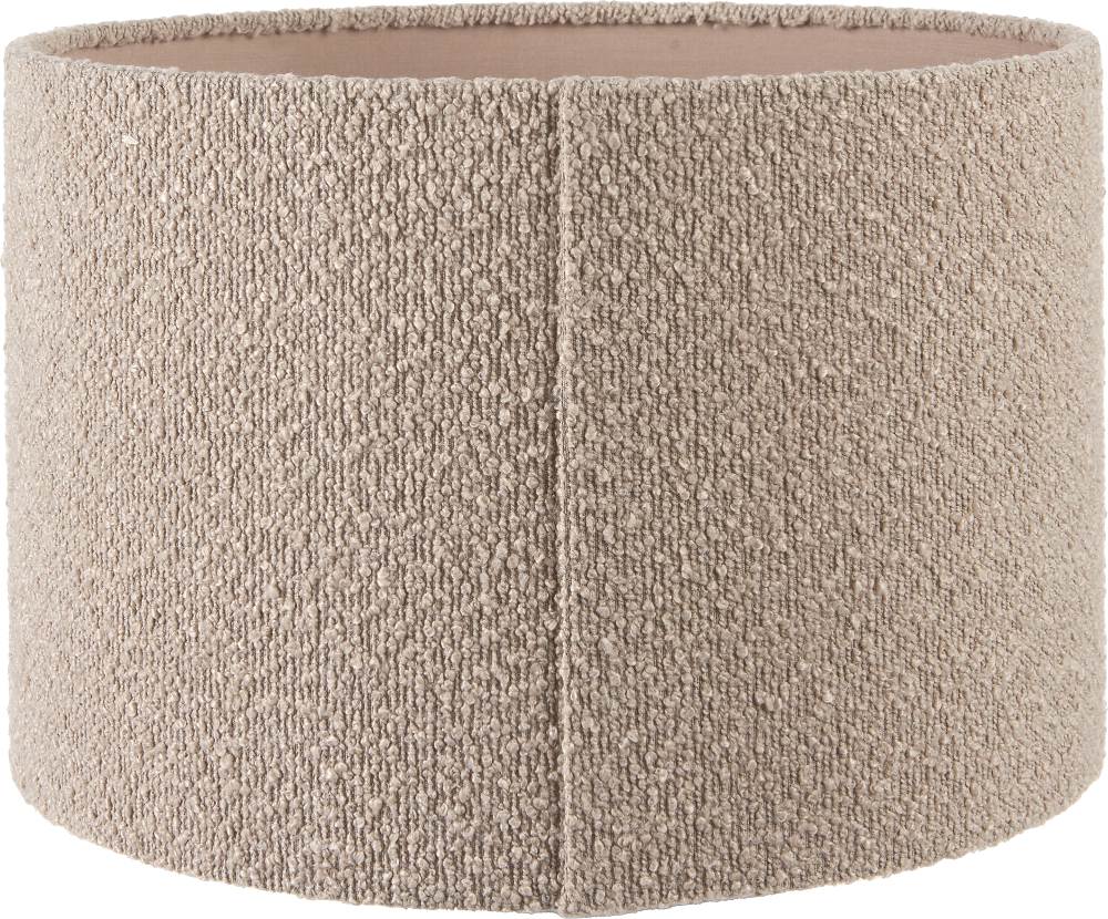 Rouen 50cm Taupe Boucle Cylinder Lampshade