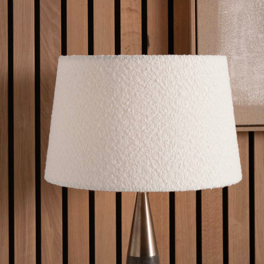 Martigues 45cm White Boucle Tapered Lampshade