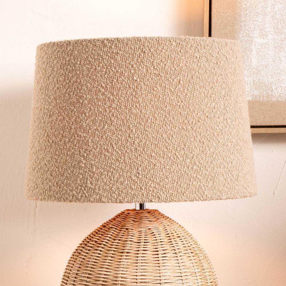 Martigues 50cm Taupe Boucle Tapered Lampshade