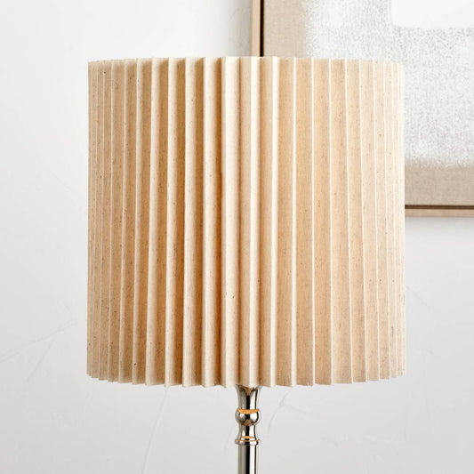 Callista 30cm Natural Linen Hard Pleat Lampshade