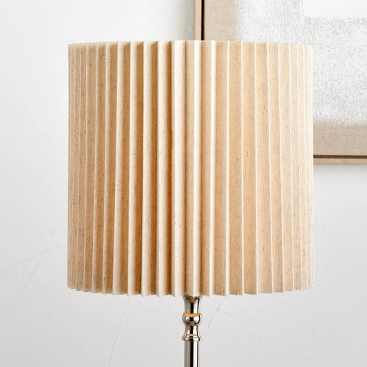 Callista 35cm Natural Linen Hard Pleat Lampshade