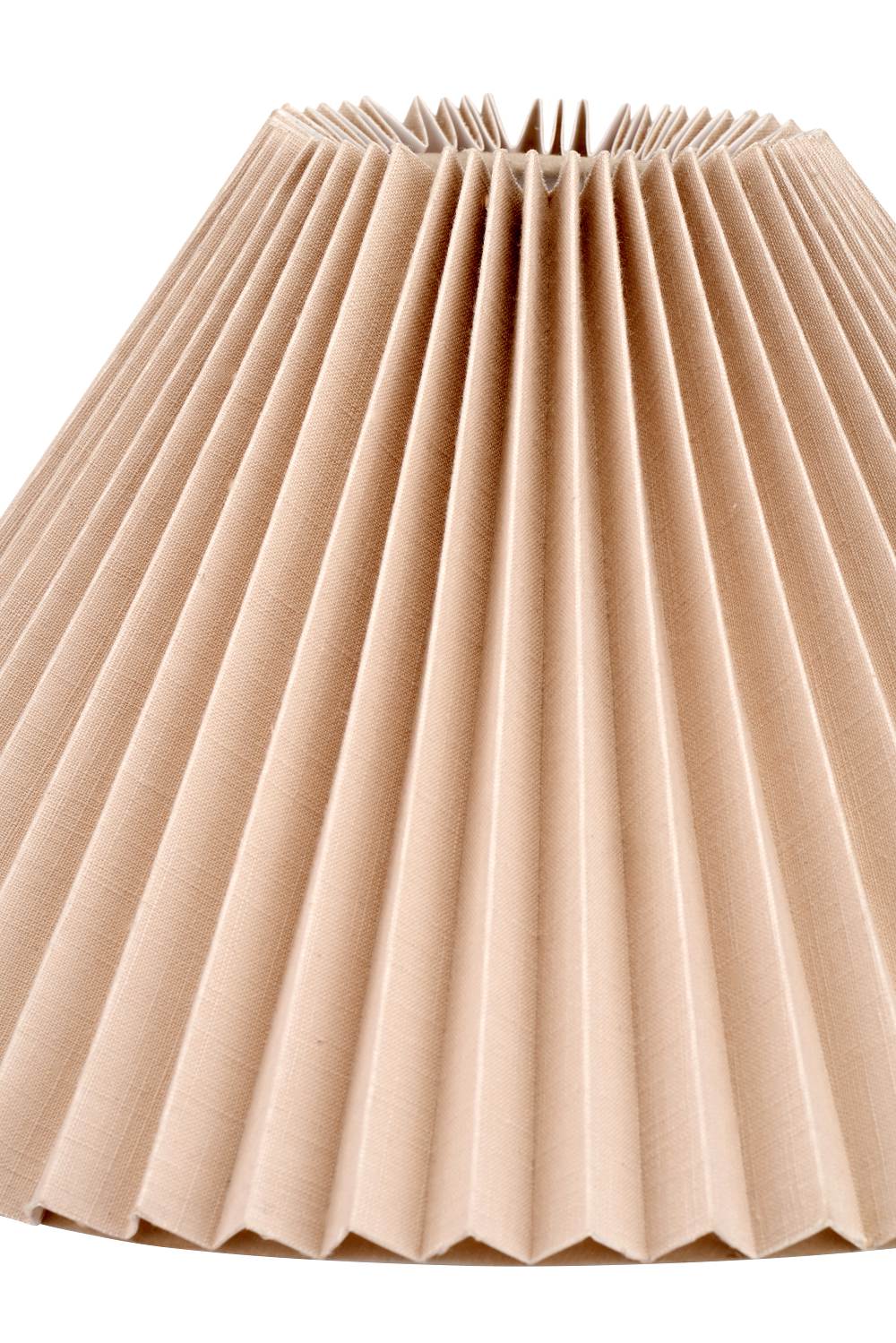 Amelia 35cm Natural Linen Hard Pleat Tapered Lampshade