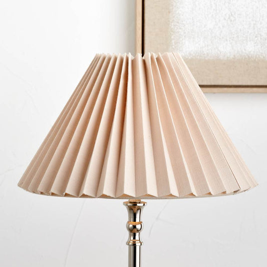 Amelia 35cm Natural Linen Hard Pleat Tapered Lampshade