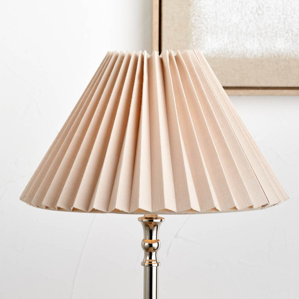 Amelia 45cm Natural Linen Hard Pleat Tapered Lampshade