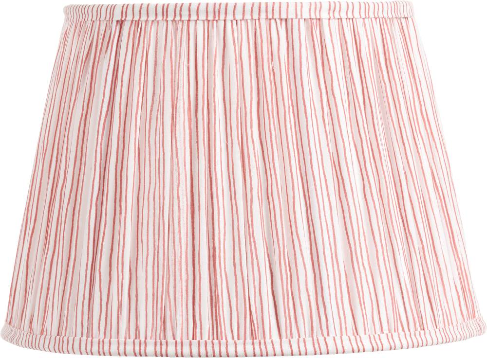 Thiago 30cm Cinnamon Stripe Mushroom Pleat Tapered Lampshade