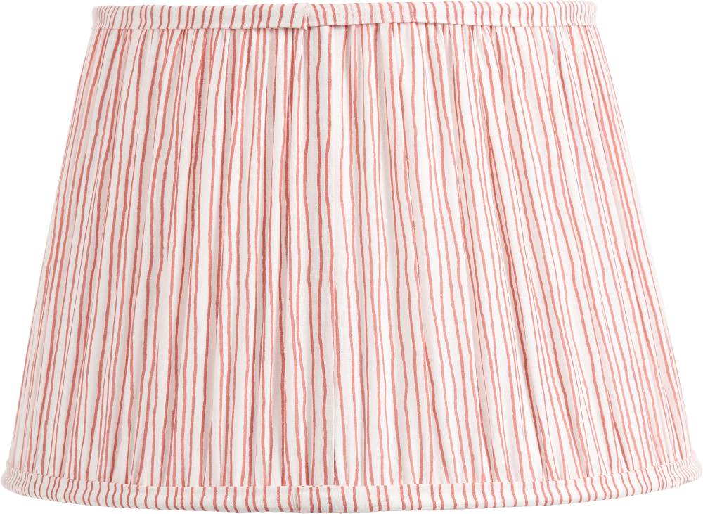 Thiago 30cm Cinnamon Stripe Mushroom Pleat Tapered Lampshade