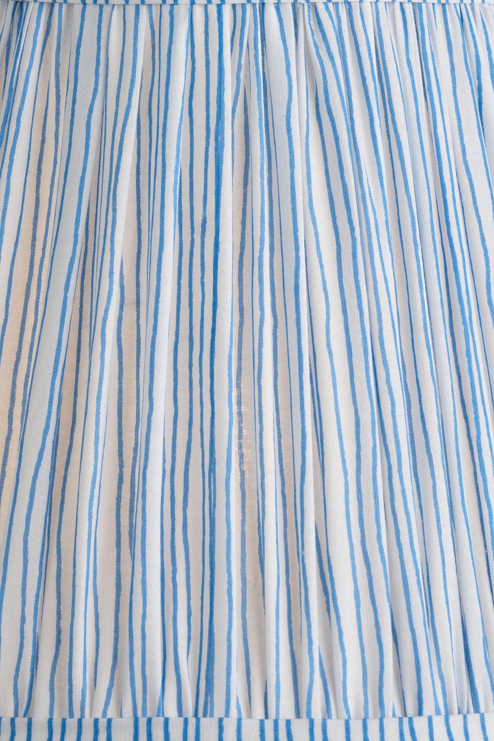 Thiago 30cm Ocean Blue Stripe Mushroom Pleat Tapered Lampshade