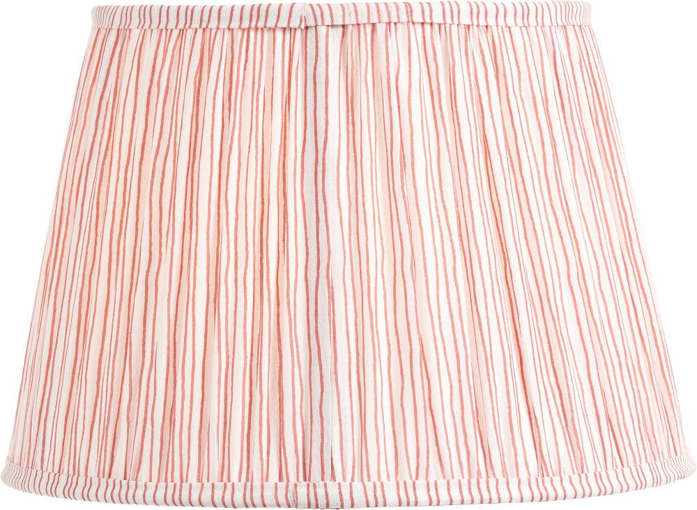 Thiago 40cm Cinnamon Stripe Mushroom Pleat Tapered Lampshade