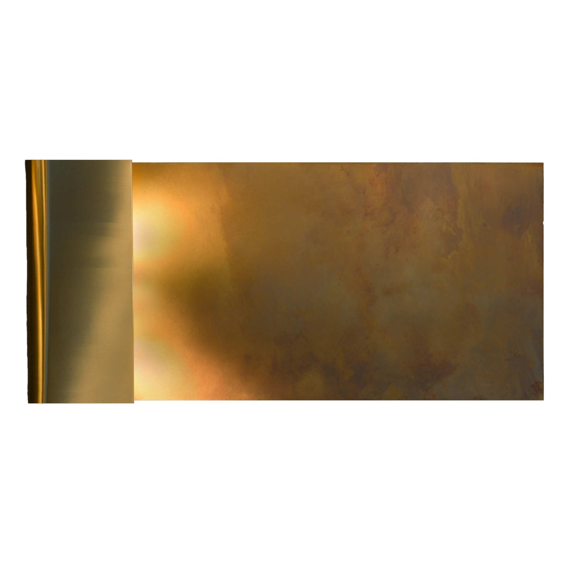 Switching on the ARTEM brass wall light creates an intense display of colour, pattern and detail