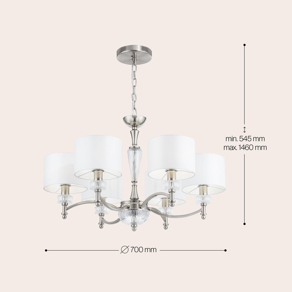 Alicante Chandelier With Nickel Styling-Maytoni-South Charlotte Fine Lighting