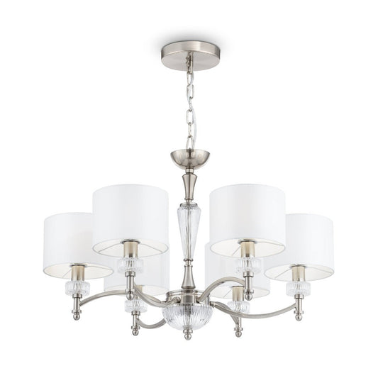 Alicante Chandelier With Nickel Styling-Maytoni-South Charlotte Fine Lighting