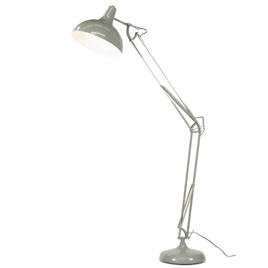 Floor reading lights don't come better than the highly adjustable Alonzo in grey