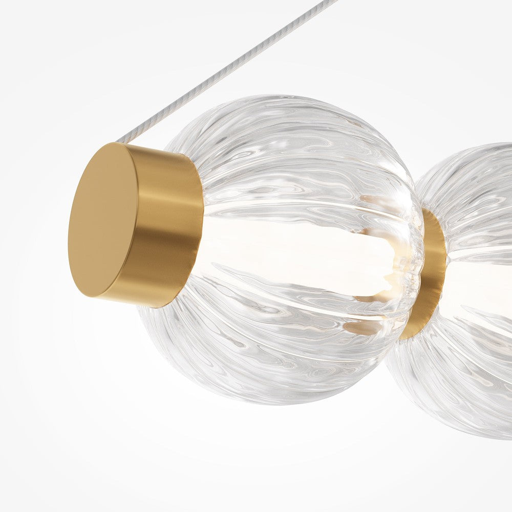 Amulet Linear Pendant Lamp With Gold Styling-Maytoni-South Charlotte Fine Lighting