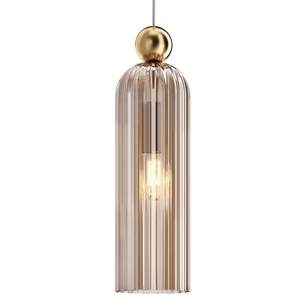 Antic Pendant Lamp With Gold Styling - Ribbed-Maytoni-South Charlotte Fine Lighting