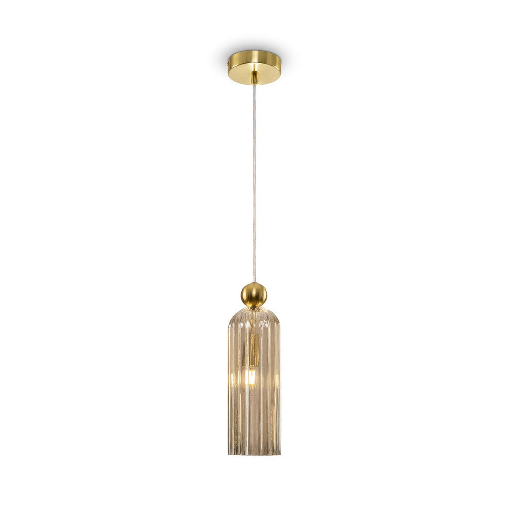 Antic Pendant Lamp With Gold Styling - Ribbed-Maytoni-South Charlotte Fine Lighting