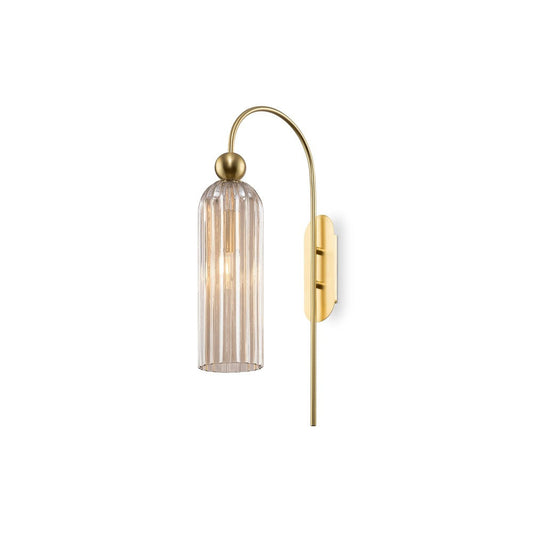 Antic Wall Lamp With Gold Styling - Ribbed Clear-Maytoni-South Charlotte Fine Lighting