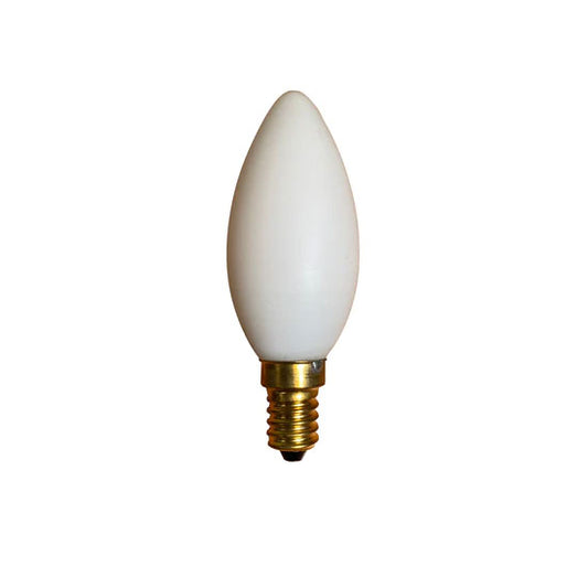 Arlo Frosted LED Candle Bulb in E14 or B22 fittings. This bulb is fully dimmable and is sold by South Charlotte Fine Lighting.