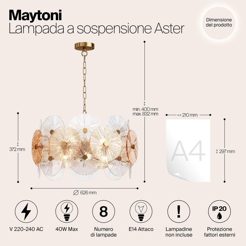 Aster Pendant Lamp With Gold Styling - Cluster-Maytoni-South Charlotte Fine Lighting