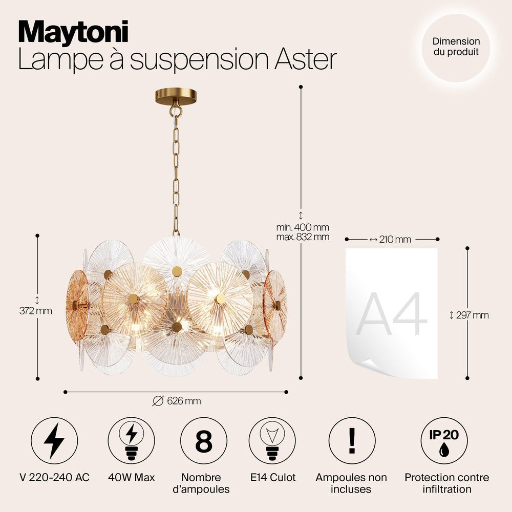 Aster Pendant Lamp With Gold Styling - Cluster-Maytoni-South Charlotte Fine Lighting