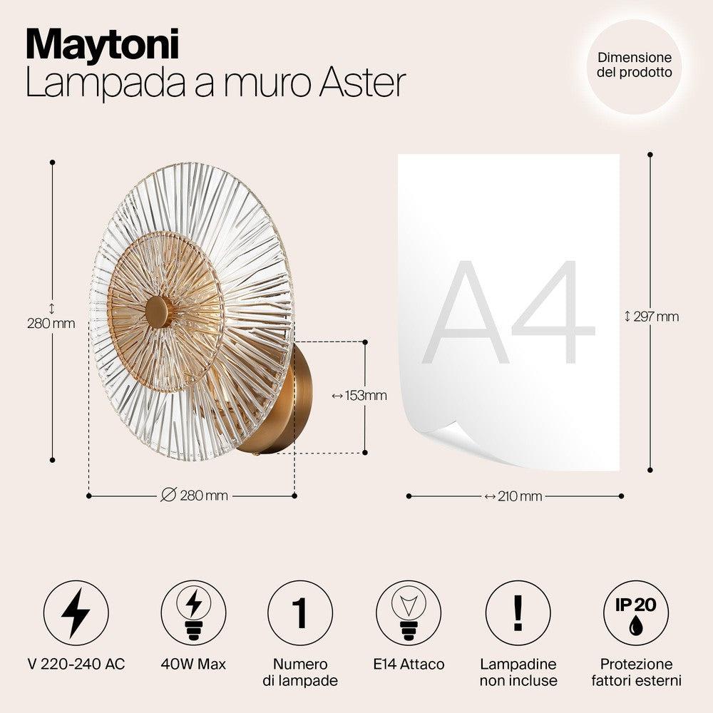 Aster Wall Lamp With Gold Styling-Maytoni-South Charlotte Fine Lighting