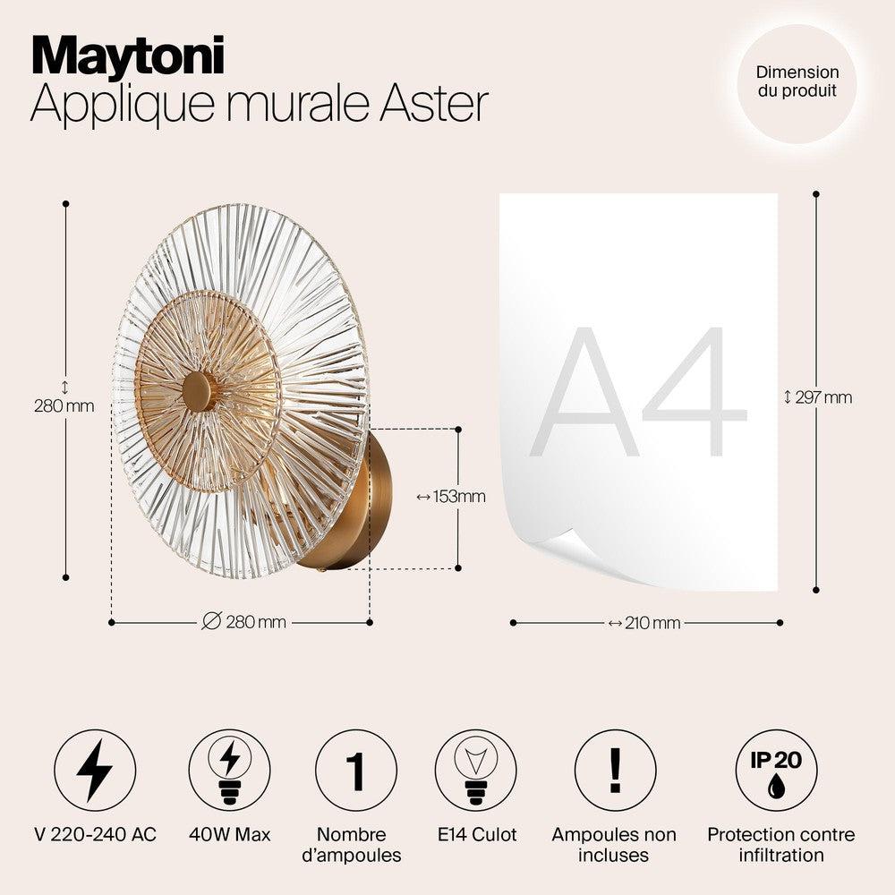 Aster Wall Lamp With Gold Styling-Maytoni-South Charlotte Fine Lighting