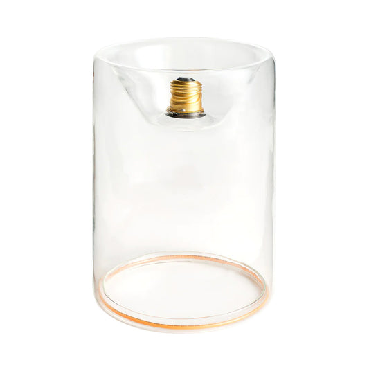 The Azure Cylinder is a glass pendant light bulb made by Well Lit and sold by South Charlotte Fine lighting
