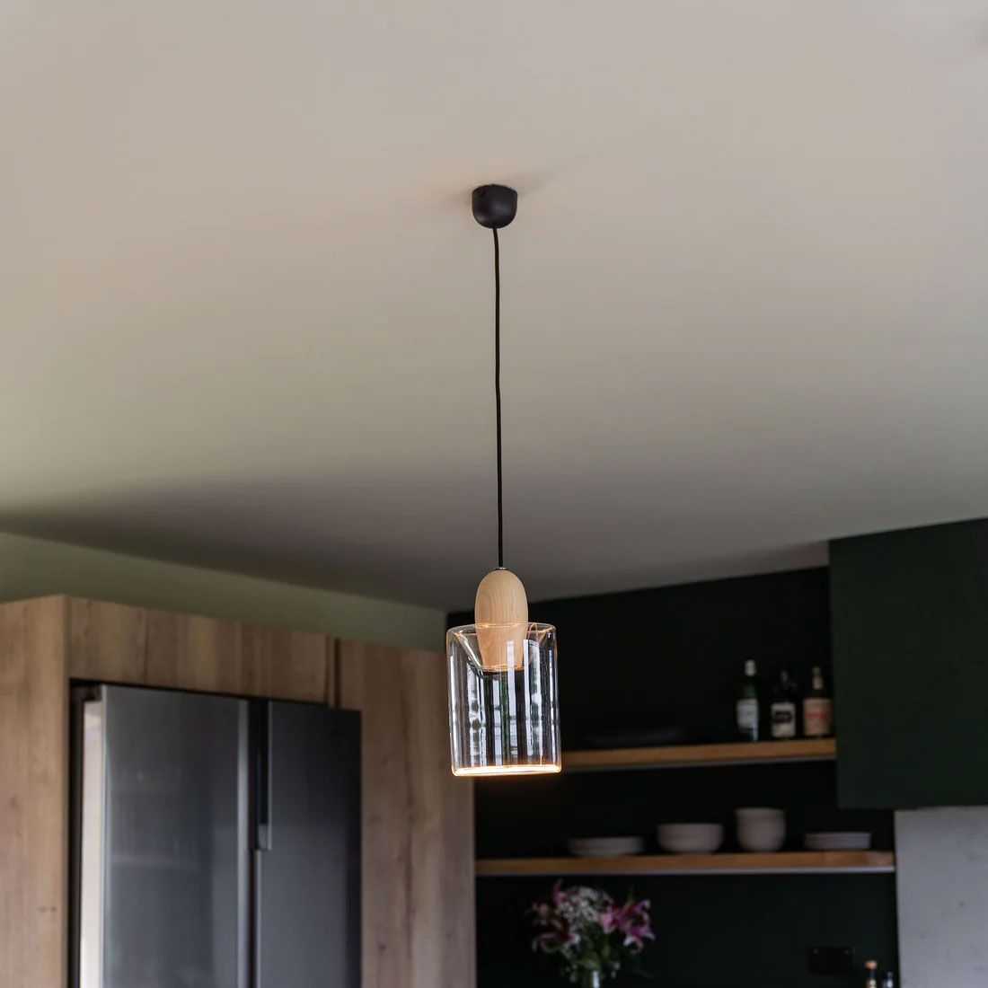 Glass pendant ceiling light bulb from Well Lit makes it quick and easy to fit in any home