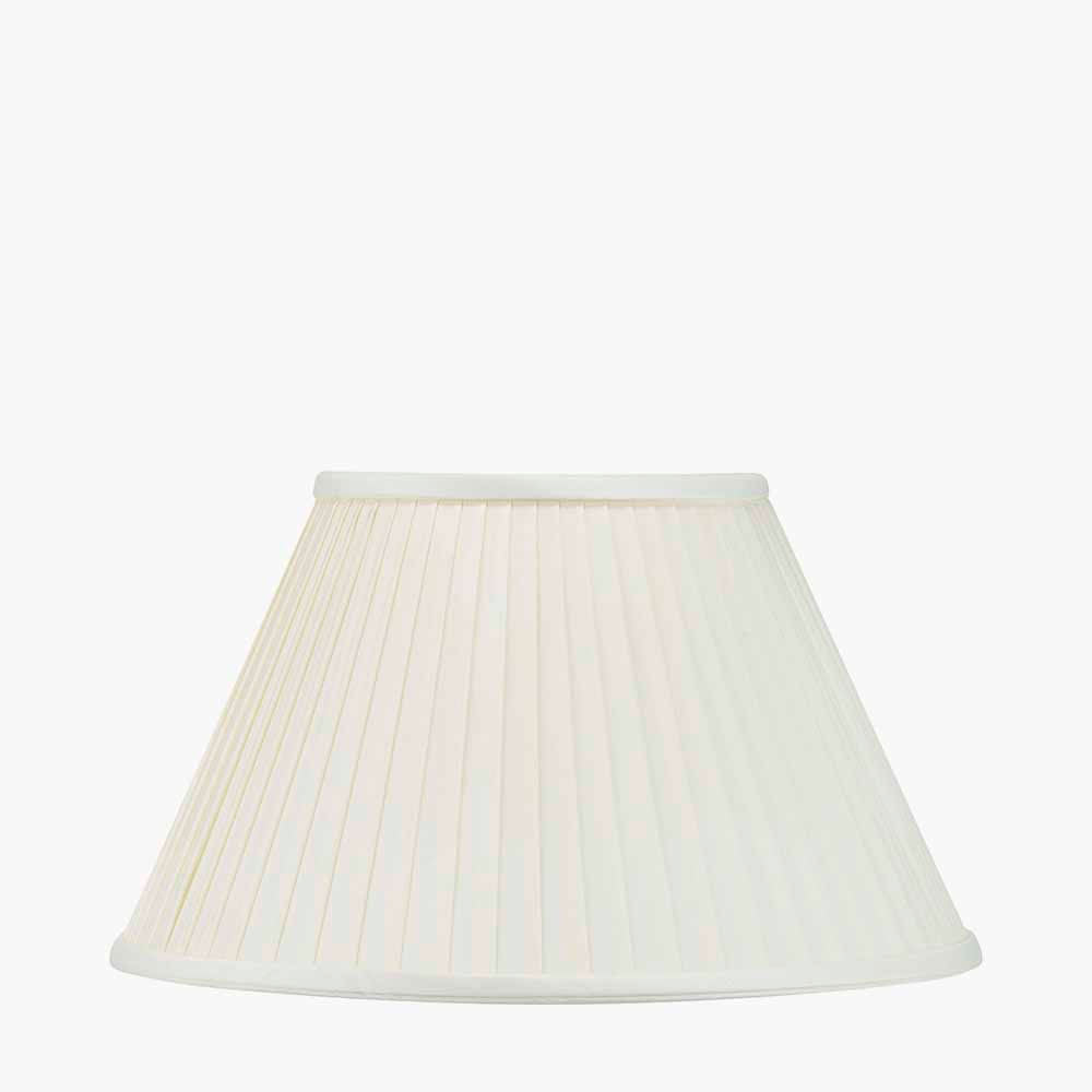 Bacall 50cm Almond Silk Knife Pleat Empire Lampshade