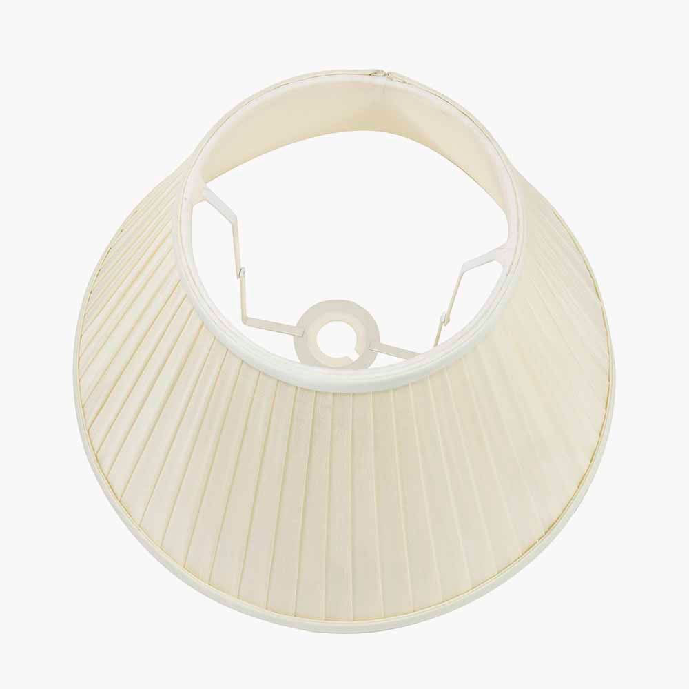 Bacall 50cm Almond Silk Knife Pleat Empire Lampshade